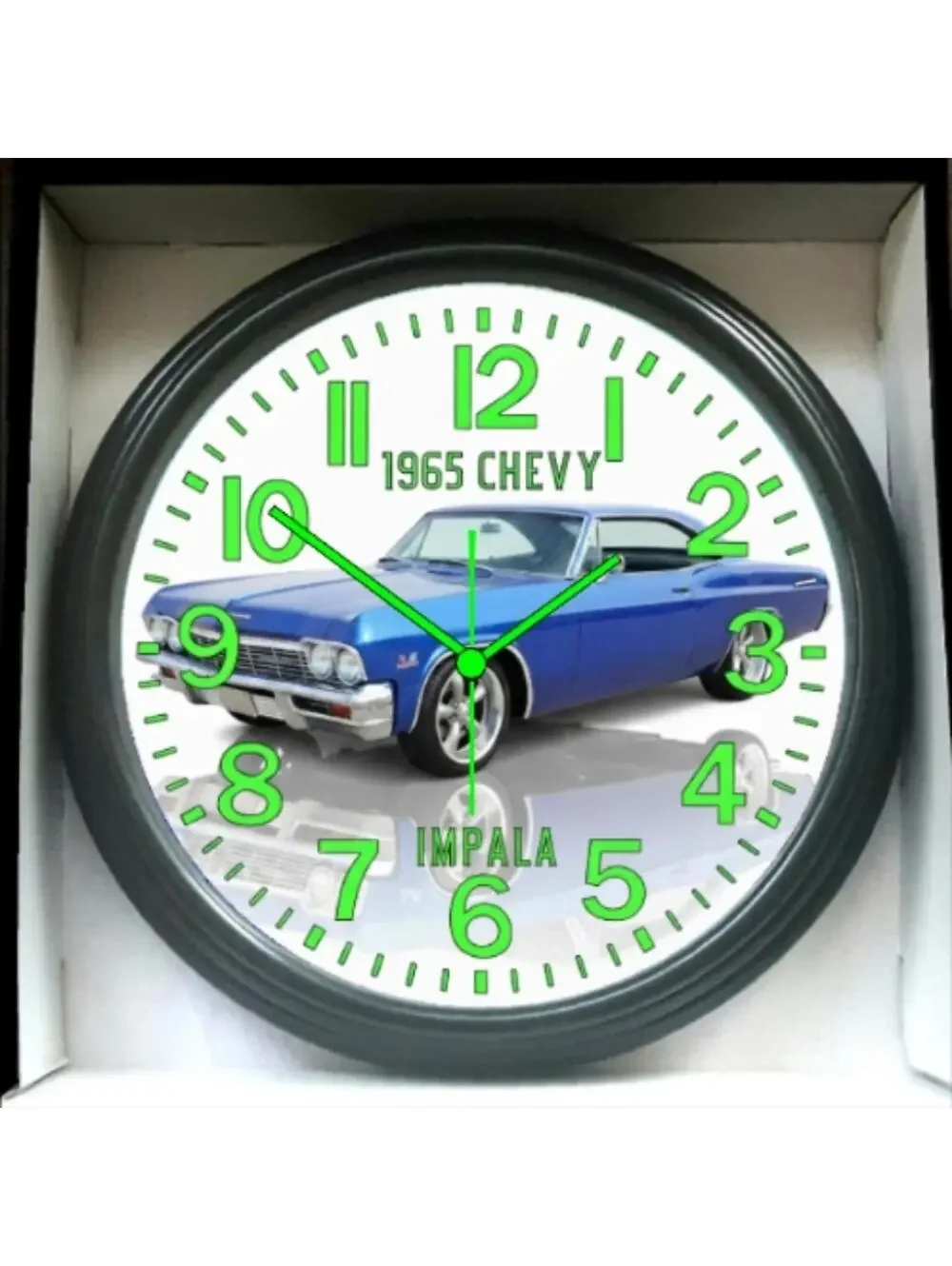 SS 1965 Impala Glow In The Dark Clock New!